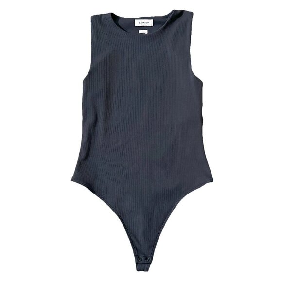 Babaton Tops - Aritzia Babaton Women's Contour 90s Bodysuit Size Medium Black Ribbed Tank